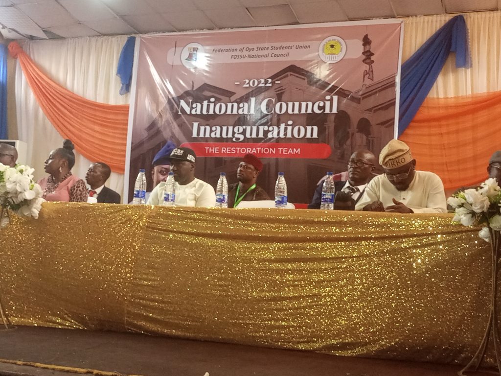 SA Student Affairs, Olojede Urges Oyo Students To Support Makinde As FOSSU Swears-In Ibrahim Alarape Led Administration