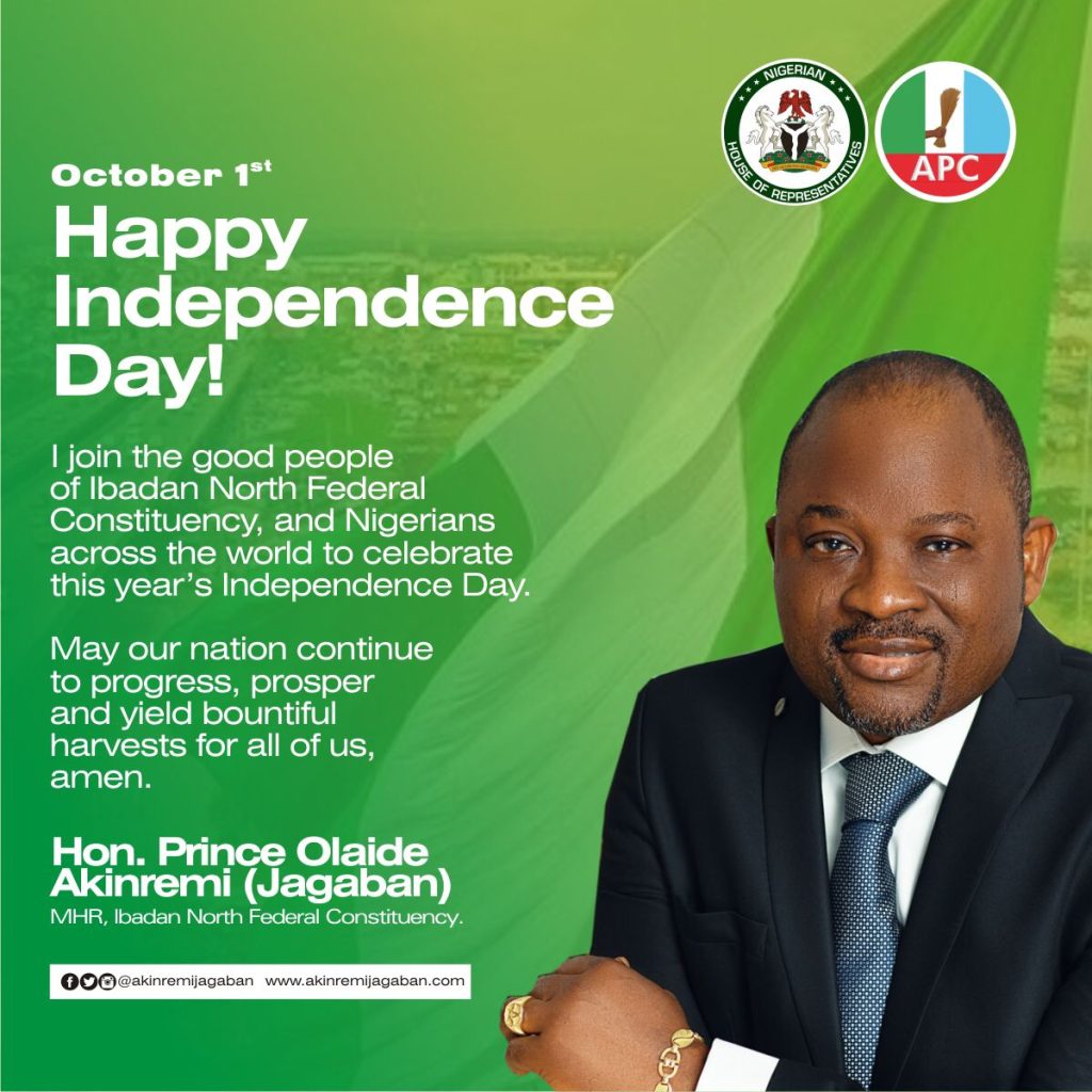 INDEPENDENCE DAY: Prince Akinremi Jagaban Celebrates with Constituents, Nigerians; Urges Cooperation, Unity, Continuous Support for Tinubu