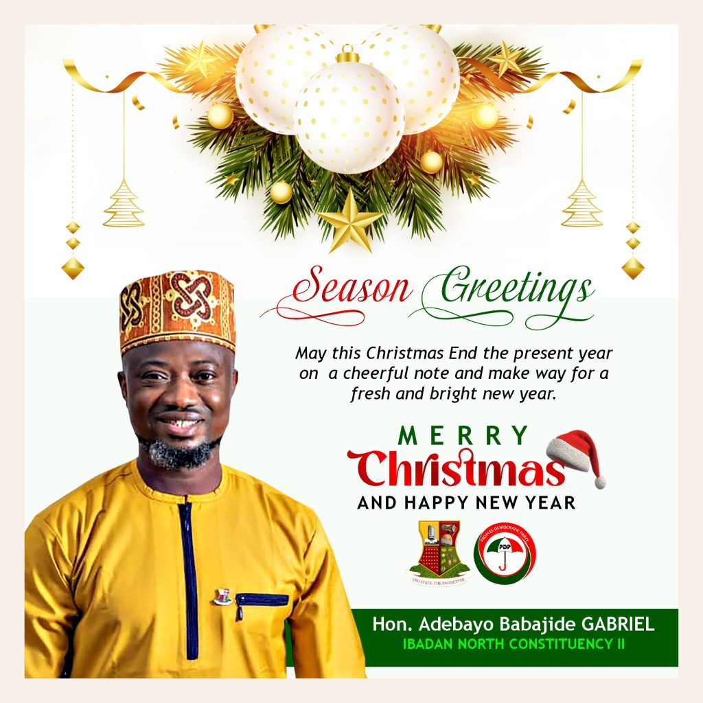 Hon. Adebayo Babajide Extols Resilient Spirit of Nigerians, Extends Warm Christmas Greetings to Christians