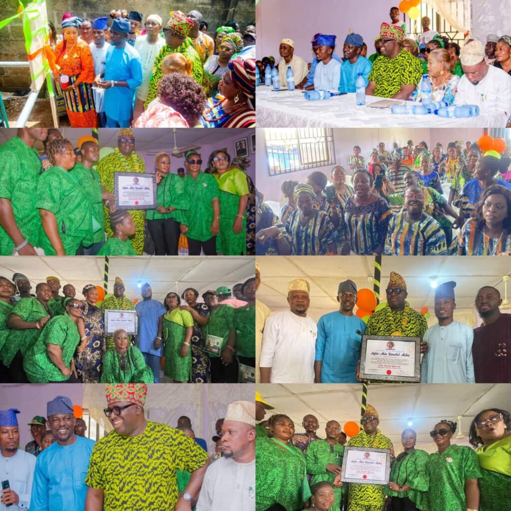 Oluyole Council Boss Akeem Olatunji Commissions Borehole, Generator Donated by Chief Benedict Akika to Nigerian Beauticians/Hairdressers Association (NBHA) Oyo State