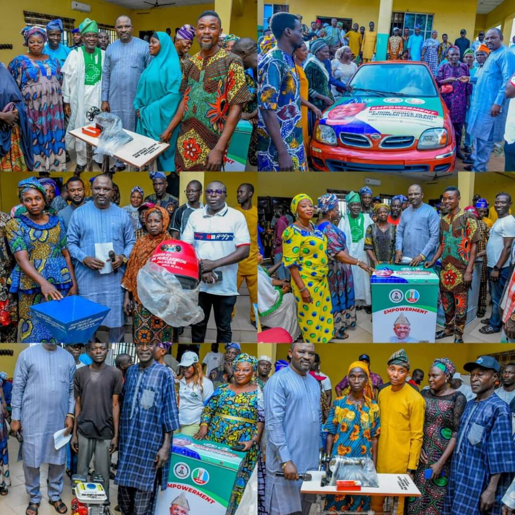 EMPOWERMENT: Fresh Off Grants Empowerment for 300 Beneficiaries, Prince Akinremi Jagaban Presents Car, Deep Freezers, Refrigerators, Sewing Machines, Other Empowerment Items to Ibadan North Constituents