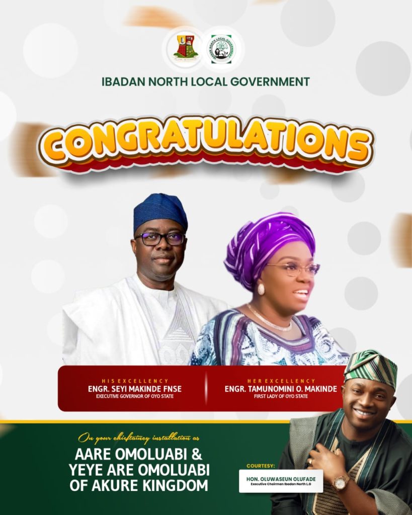 IB’North Council Chairman, Olufade Congratulates Governor Makinde And Wife On Installation As Aare And Yeye Aare Omoluabi Of Akure Kingdom