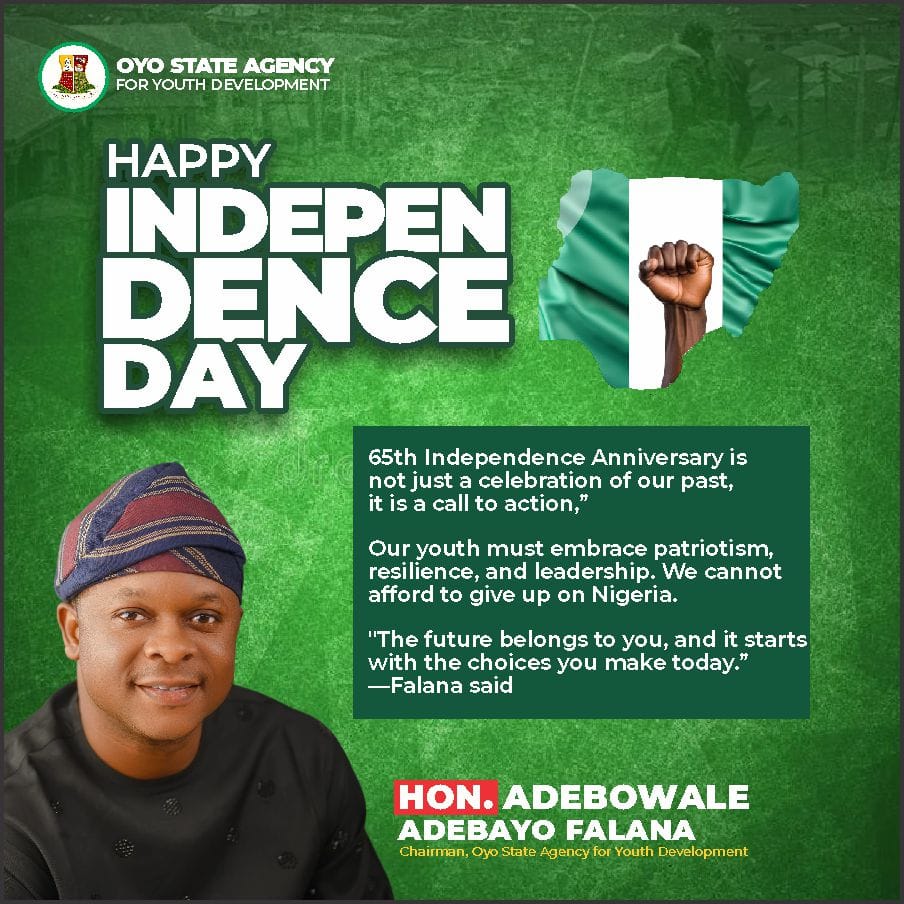 65th Independence Celebration; Falana Calls on Oyo Youth to Renew Hope for a Greater Nigeria on Independence Day