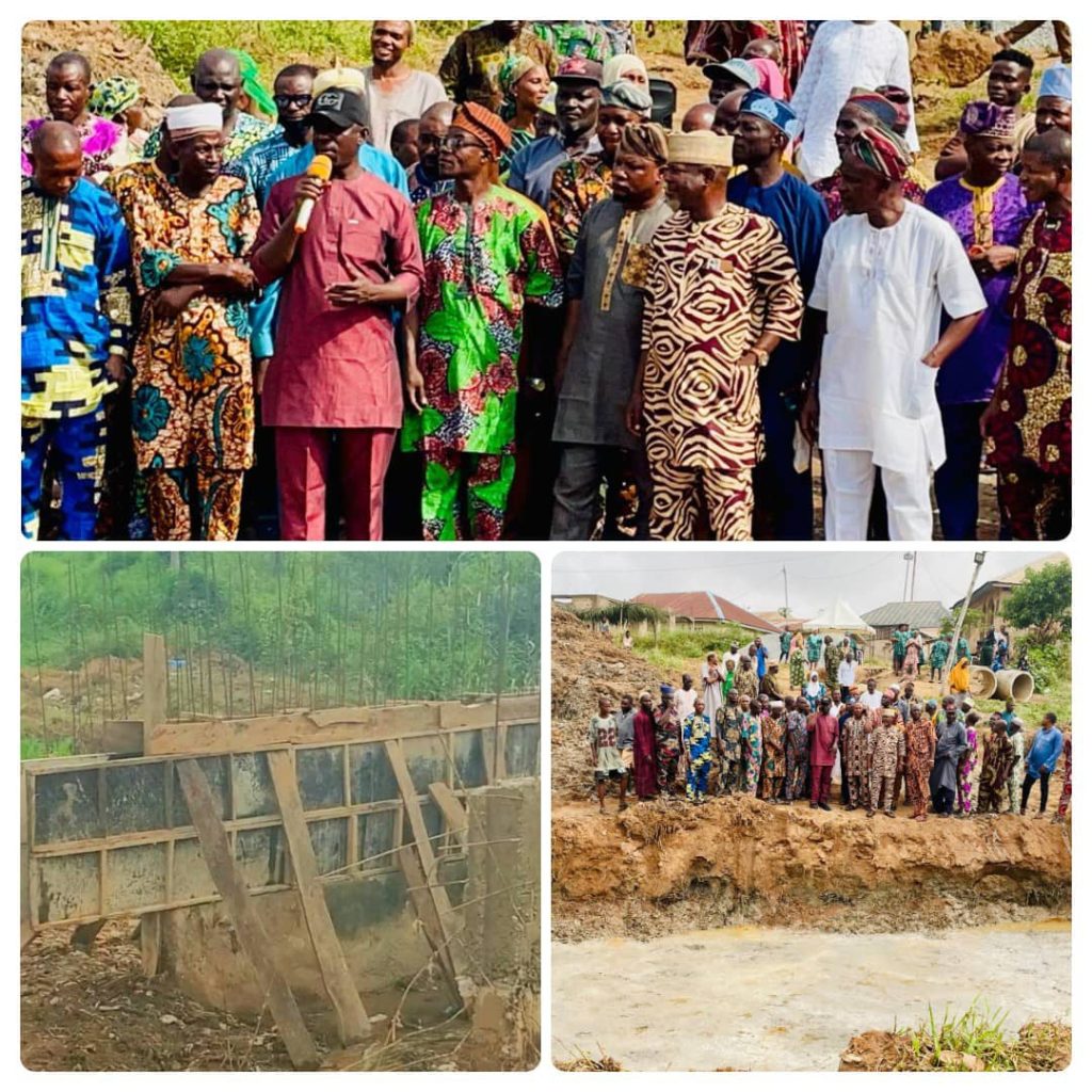 Communities Excited as Olatunji Flags off 16 Meters Culvert Construction, Two Others in Oluyole LG